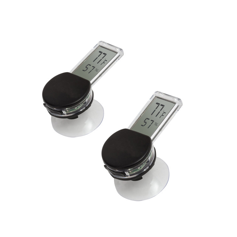 Oiibo Digital ThermoHygrometer With Suction Cup, Reptile Terrarium